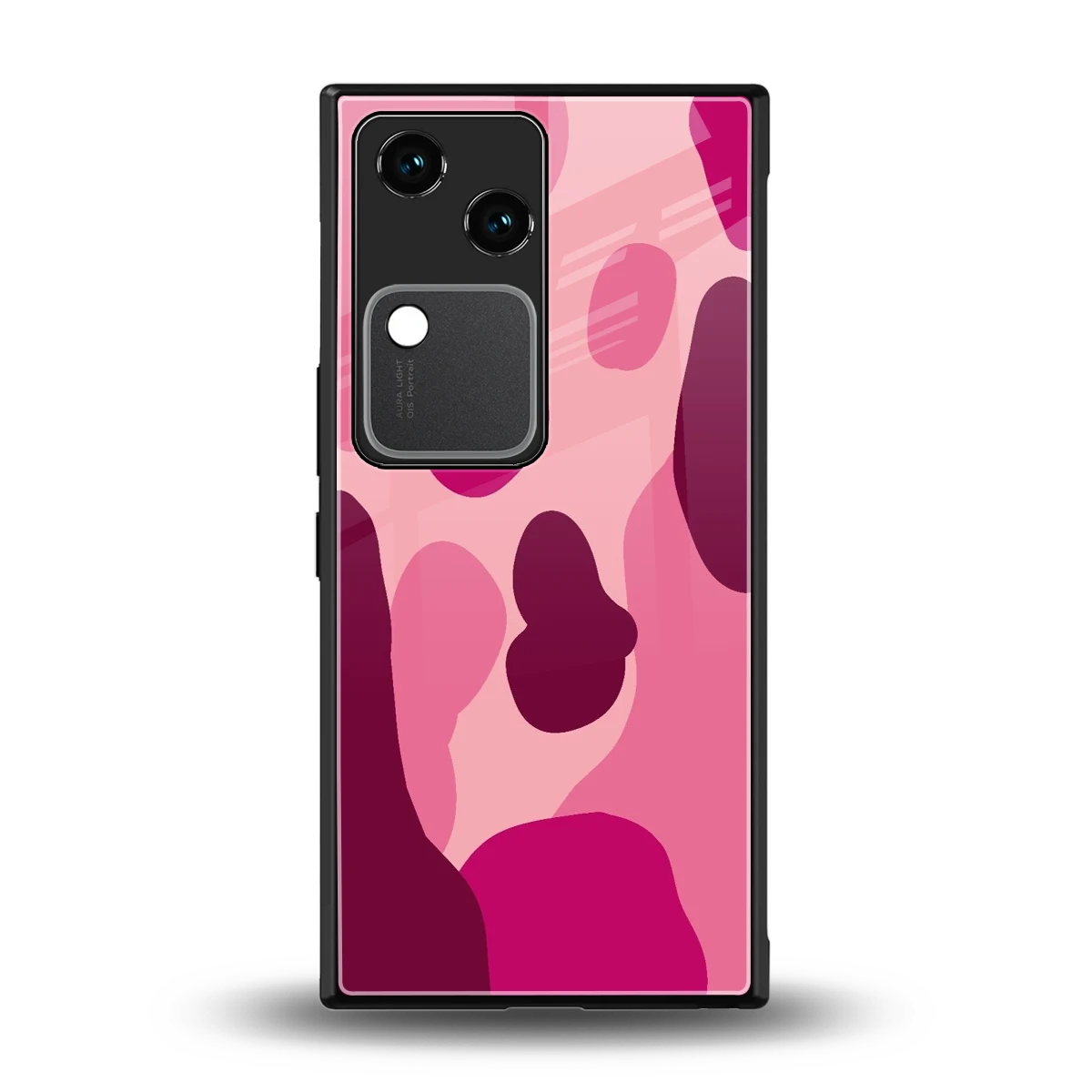 Pink Carousel back phone cover | glass case for vivo v30