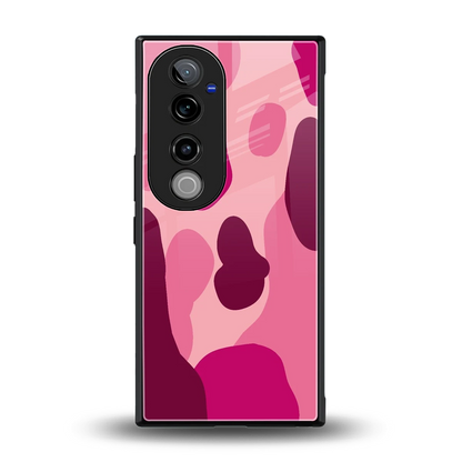 Pink Carousel back phone cover | glass case for vivo v40 pro