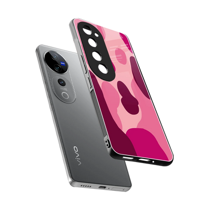 Pink Carousel sleek vivo v40 pro cover with tempered glass back and TPU edges