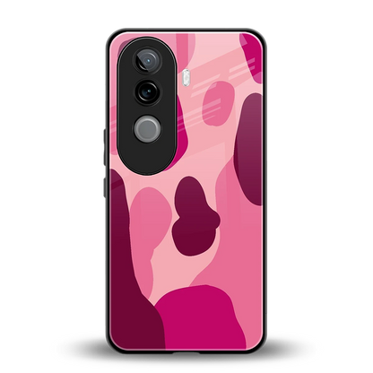 Pink Carousel back phone cover | glass case for vivo v40e