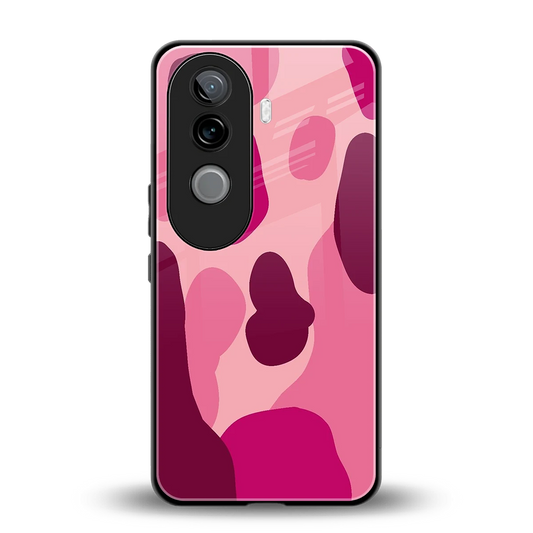 Pink Carousel back phone cover | glass case for vivo v40e