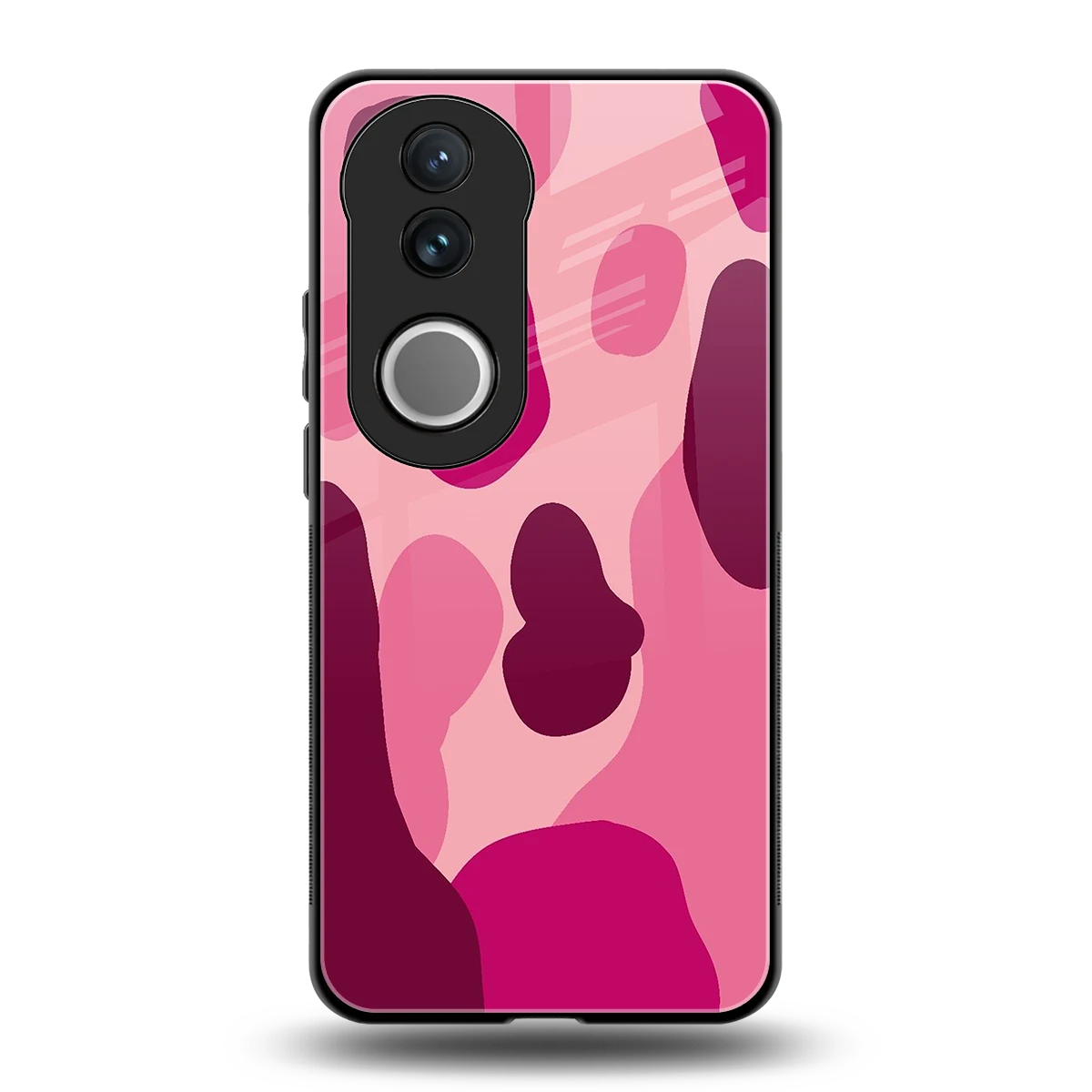 Pink Carousel back phone cover | glass case for vivo v50