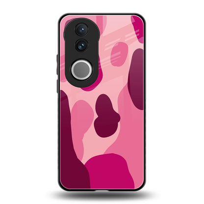 Pink Carousel back phone cover | glass case for vivo v50