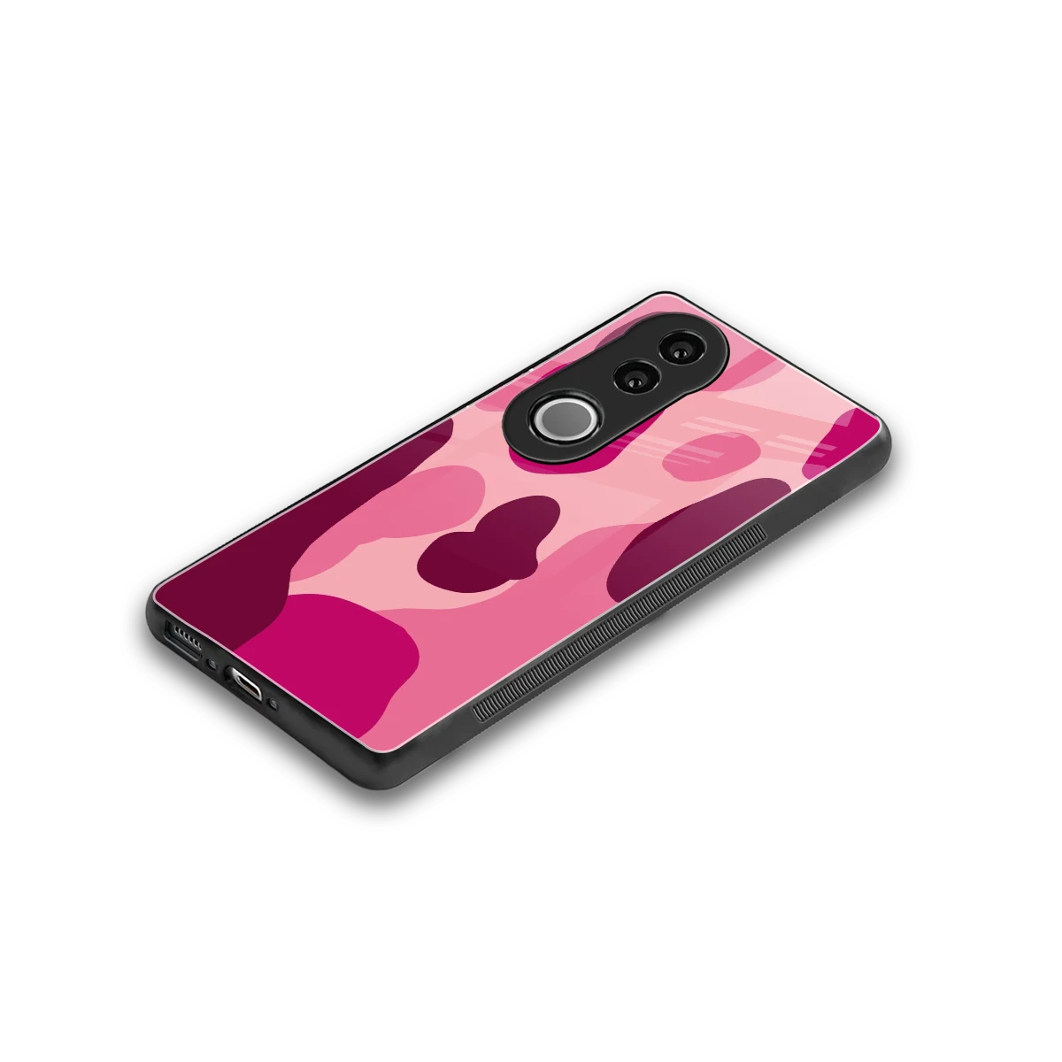 Pink Carousel stylish phone case for vivo v50 | glossy glass and slim fit