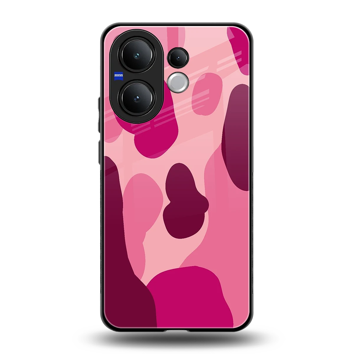 Pink Carousel back phone cover | glass case for vivo v60
