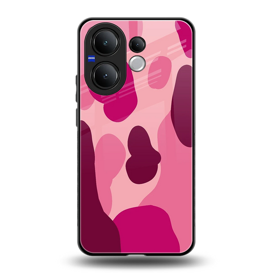 Pink Carousel back phone cover | glass case for vivo v60