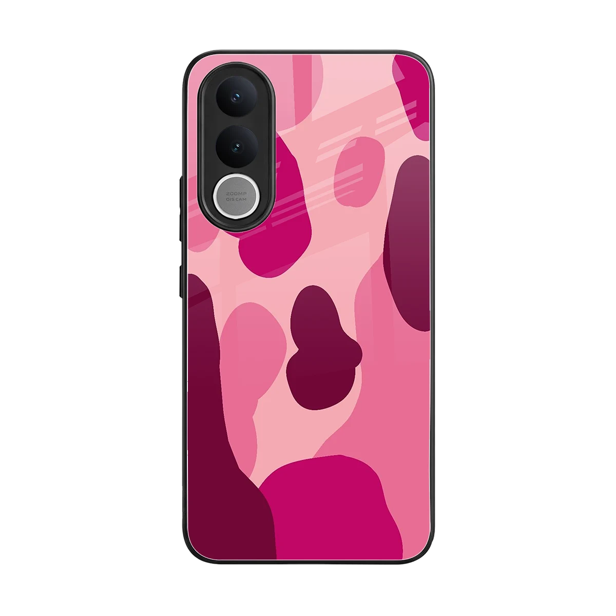 Pink Carousel back phone cover | glass case for vivo v70 fe