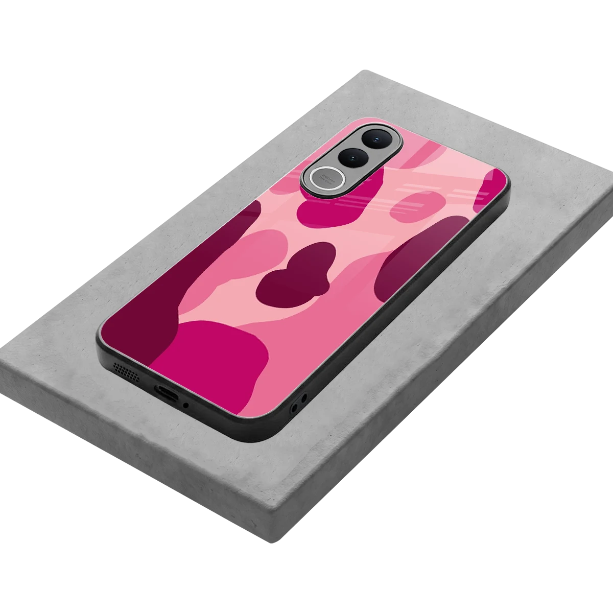 Pink Carousel stylish phone case for vivo v70 fe | glossy glass and slim fit