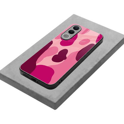 Pink Carousel stylish phone case for vivo v70 fe | glossy glass and slim fit