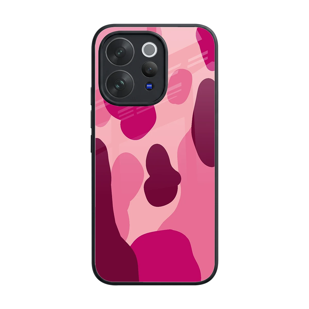 Pink Carousel back phone cover | glass case for vivo v70
