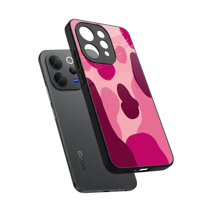 Pink Carousel sleek vivo v70 cover with tempered glass back and TPU edges