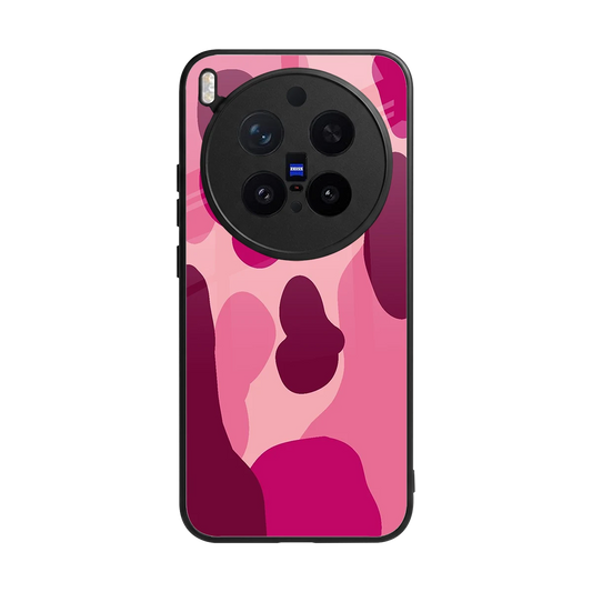 Pink Carousel back phone cover | glass case for vivo x300 pro
