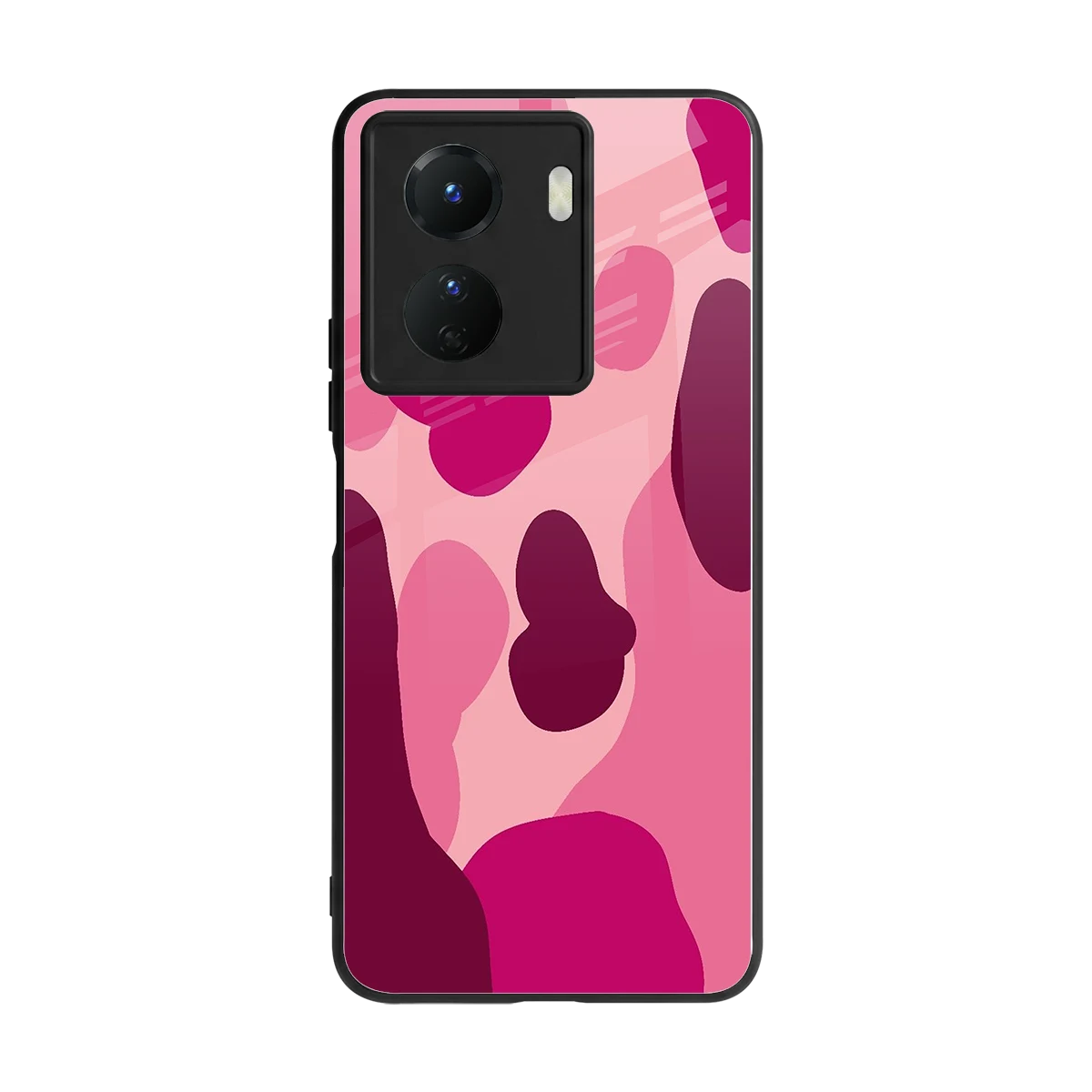 Pink Carousel back phone cover | glass case for vivo y16