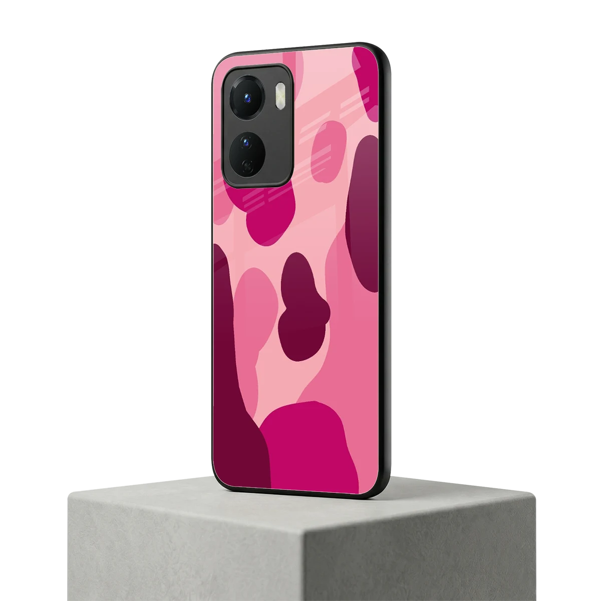 Pink Carousel vivo y16 mobile cover | shockproof glass phone case