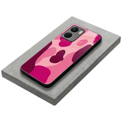 Pink Carousel stylish phone case for vivo y16 | glossy glass and slim fit
