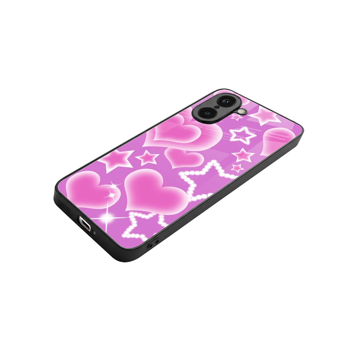 Pink Celestia stylish phone case for oneplus nord ce5 5g | glossy glass and slim fit