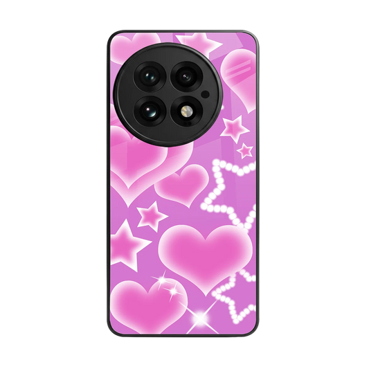 Pink Celestia back phone cover | glass case for oneplus 13