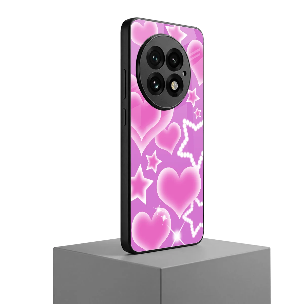 Pink Celestia oneplus 13 mobile cover | shockproof glass phone case