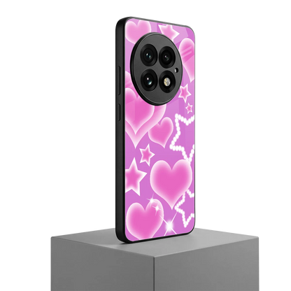 Pink Celestia oneplus 13 mobile cover | shockproof glass phone case