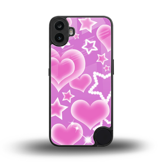 Pink Celestia back phone cover | glass case for cmf nothing phone 1