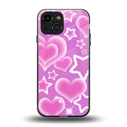 Pink Celestia back phone cover | glass case for iphone 13 mini