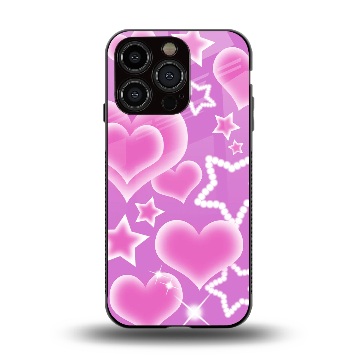 Pink Celestia back phone cover | glass case for iphone 13 pro