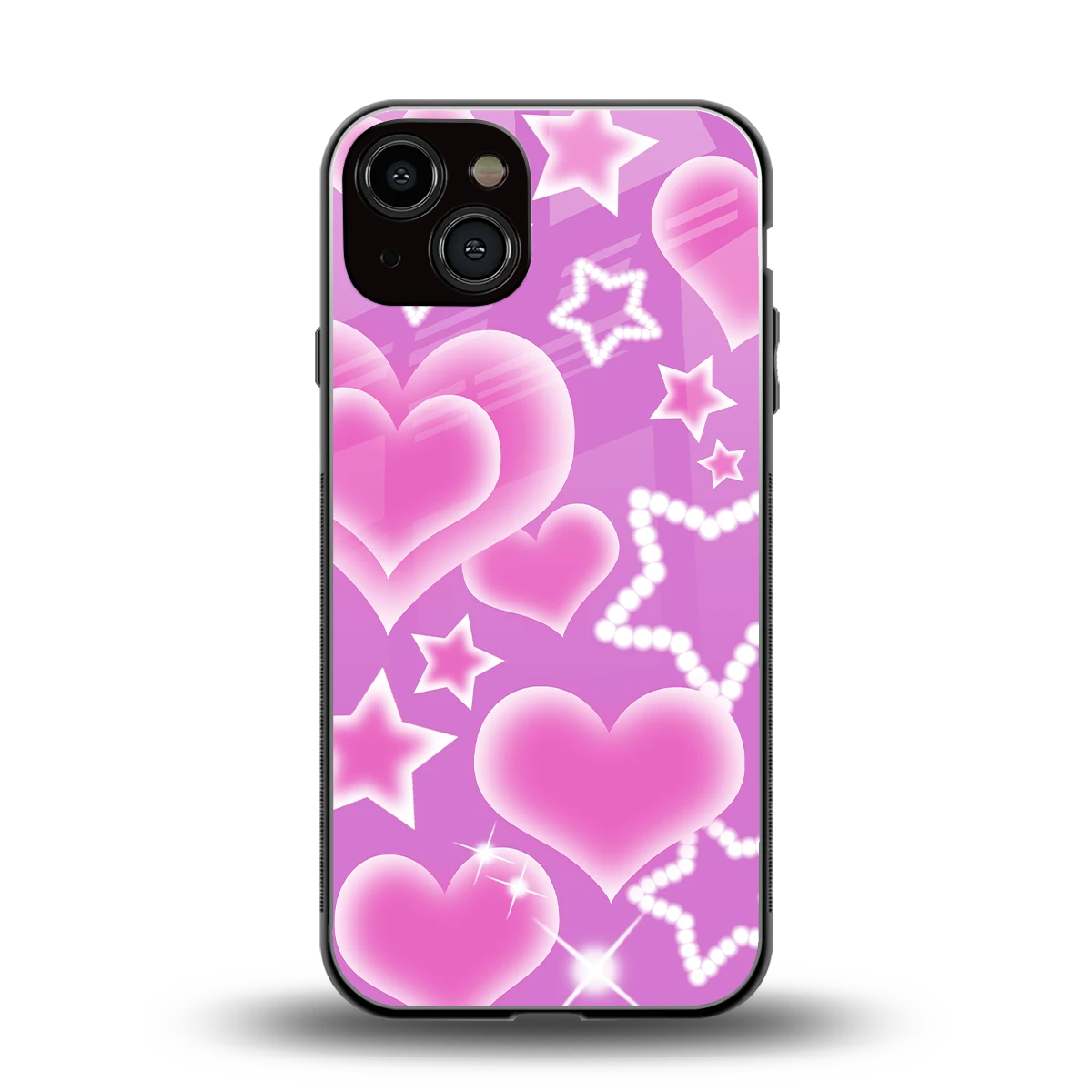 Pink Celestia back phone cover | glass case for iphone 14