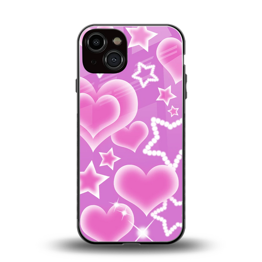 Pink Celestia back phone cover | glass case for iphone 14