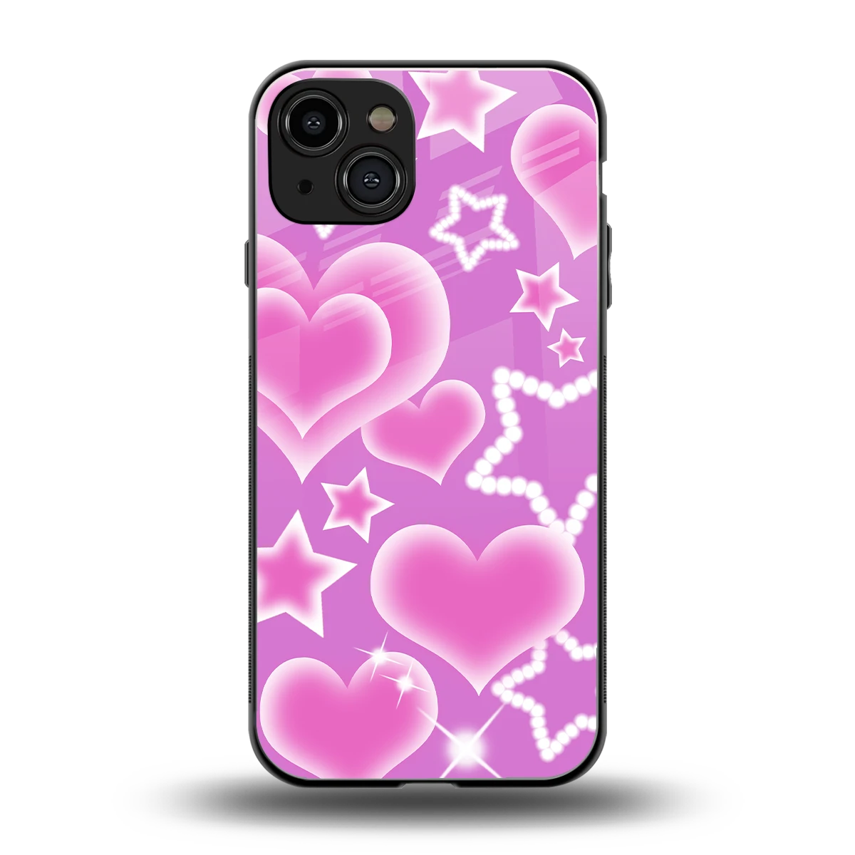 Pink Celestia back phone cover | glass case for iphone 15