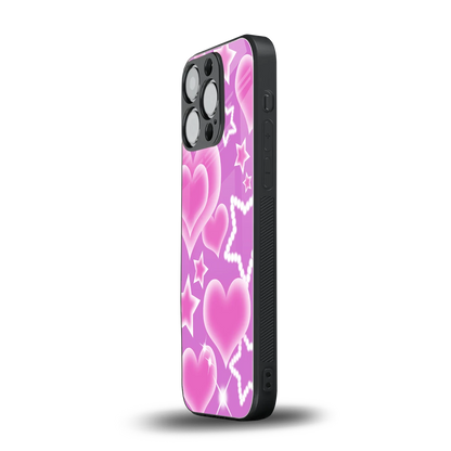 Pink Celestia iphone 16 pro mobile cover | shockproof glass phone case