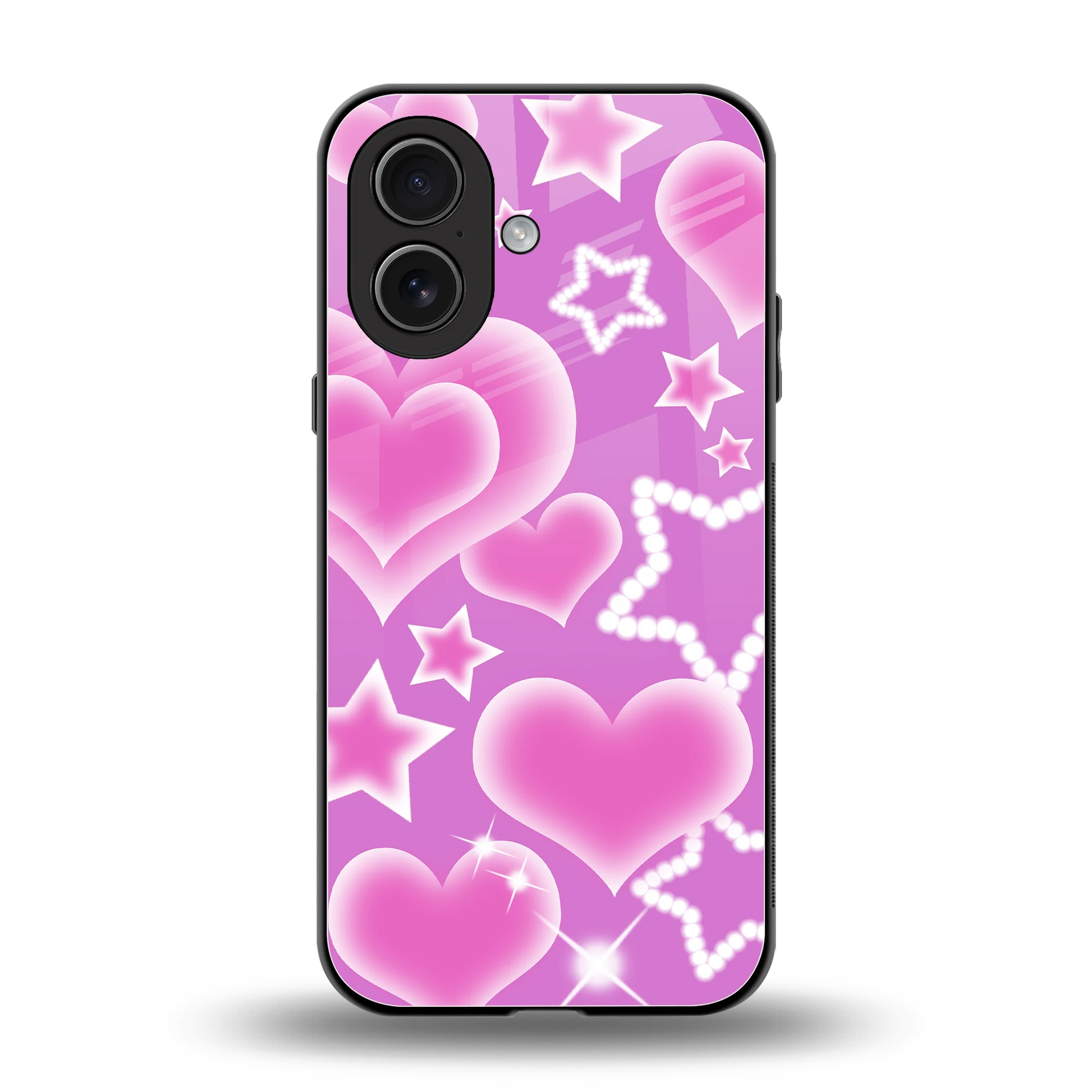 Pink Celestia back phone cover | glass case for iphone 17