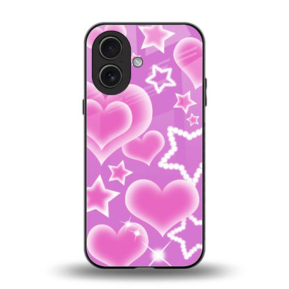 Pink Celestia back phone cover | glass case for iphone 17