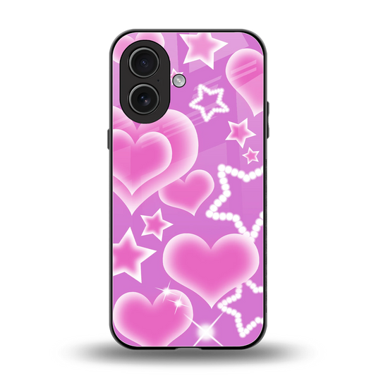 Pink Celestia back phone cover | glass case for iphone 17