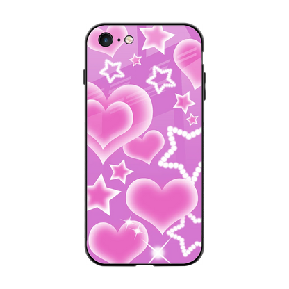 Pink Celestia back phone cover | glass case for iphone 7