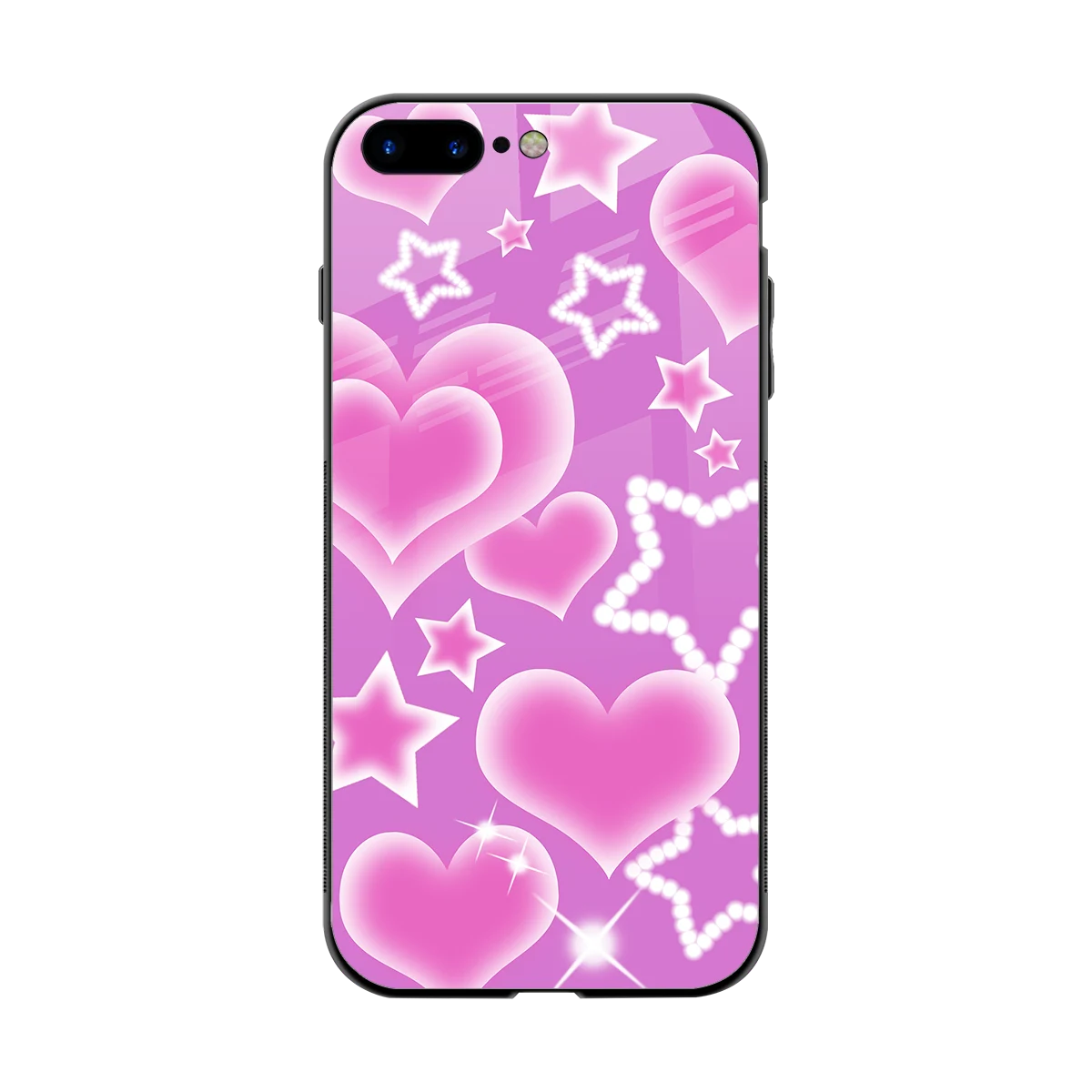 Pink Celestia back phone cover | glass case for iphone 8 plus