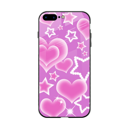 Pink Celestia back phone cover | glass case for iphone 8 plus