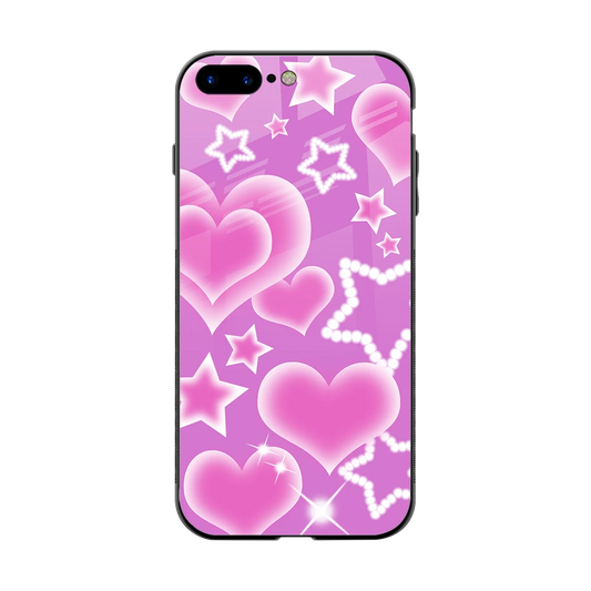Pink Celestia back phone cover | glass case for iphone 8 plus