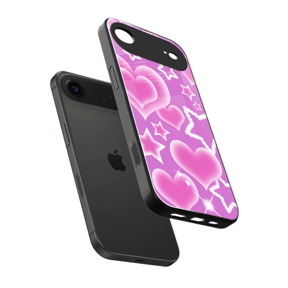 Pink Celestia sleek iphone air cover with tempered glass back and TPU edges
