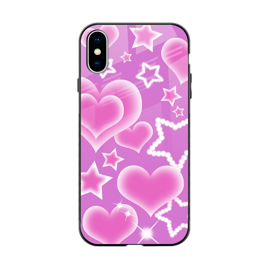 Pink Celestia back phone cover | glass case for iphone x