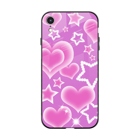 Pink Celestia back phone cover | glass case for iphone xr