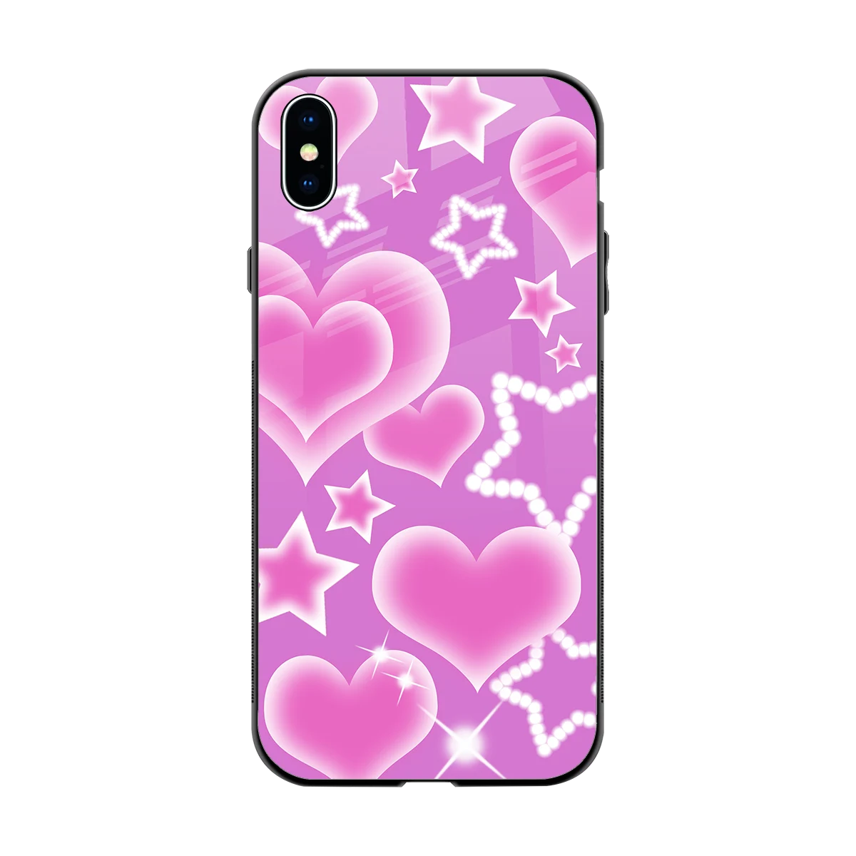 Pink Celestia back phone cover | glass case for iphone xs max
