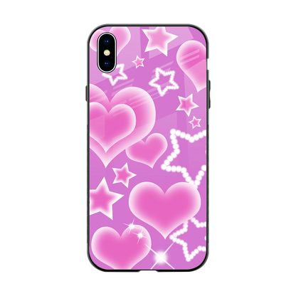 Pink Celestia back phone cover | glass case for iphone xs max