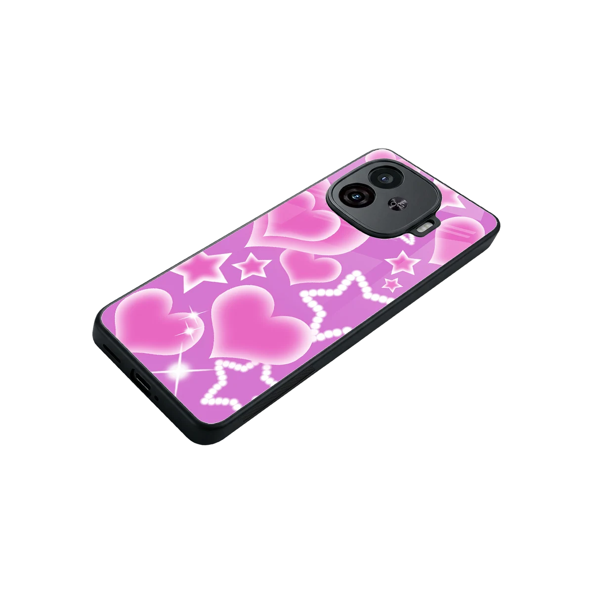 Pink Celestia stylish phone case for iqoo neo 10r 5g | glossy glass and slim fit