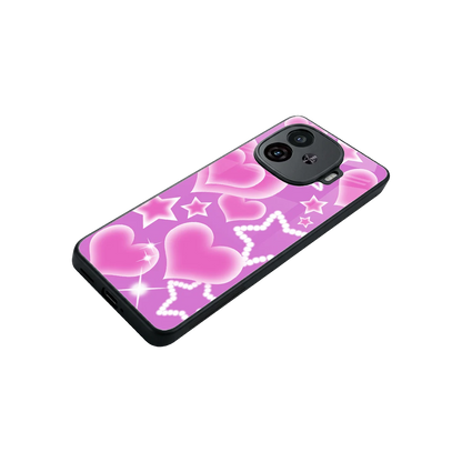 Pink Celestia stylish phone case for iqoo neo 10r 5g | glossy glass and slim fit