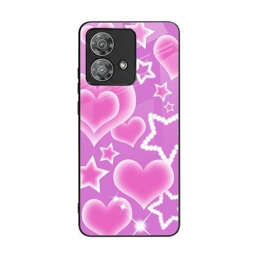 Pink Celestia back phone cover | glass case for motorola edge 40 neo 5g