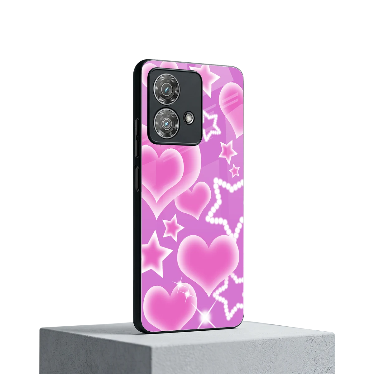 Pink Celestia motorola edge 40 neo 5g mobile cover | shockproof glass phone case