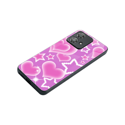 Pink Celestia stylish phone case for motorola edge 40 neo 5g | glossy glass and slim fit