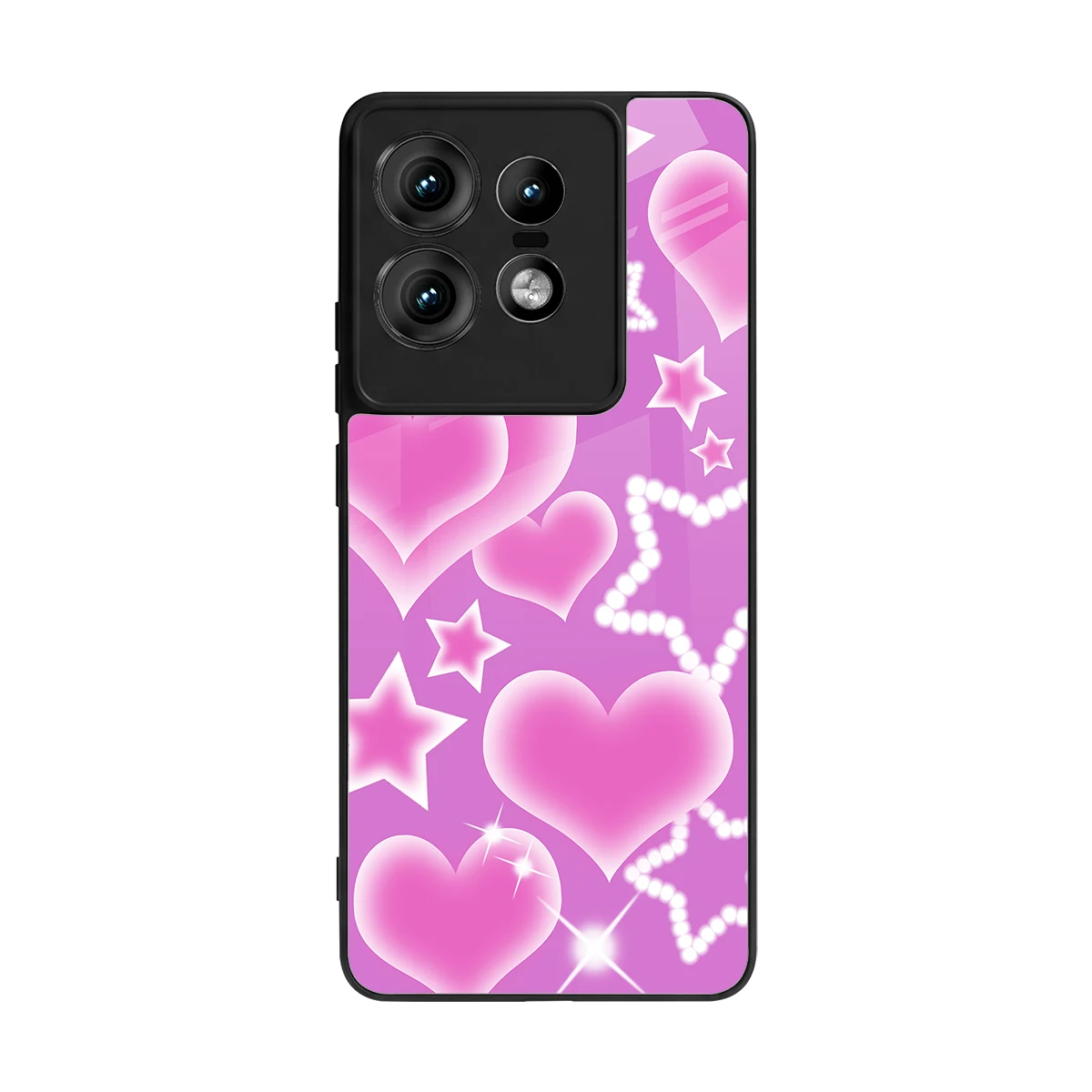 Pink Celestia back phone cover | glass case for motorola edge 50 pro