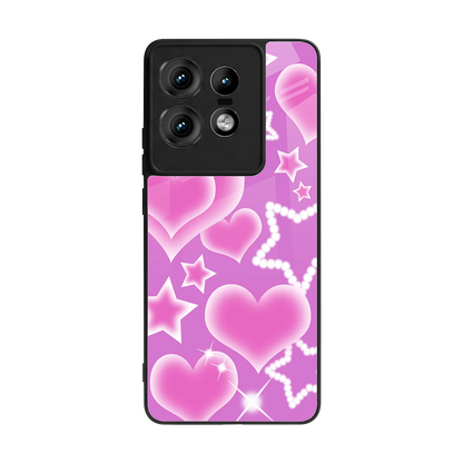 Pink Celestia back phone cover | glass case for motorola edge 50 pro