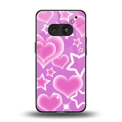 Pink Celestia back phone cover | glass case for nothing phone 2a
